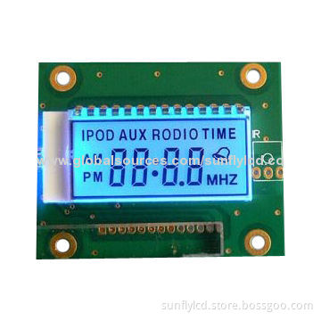 Alphanumeric LCD Module, TN 7-segment Display, Blue Back Light